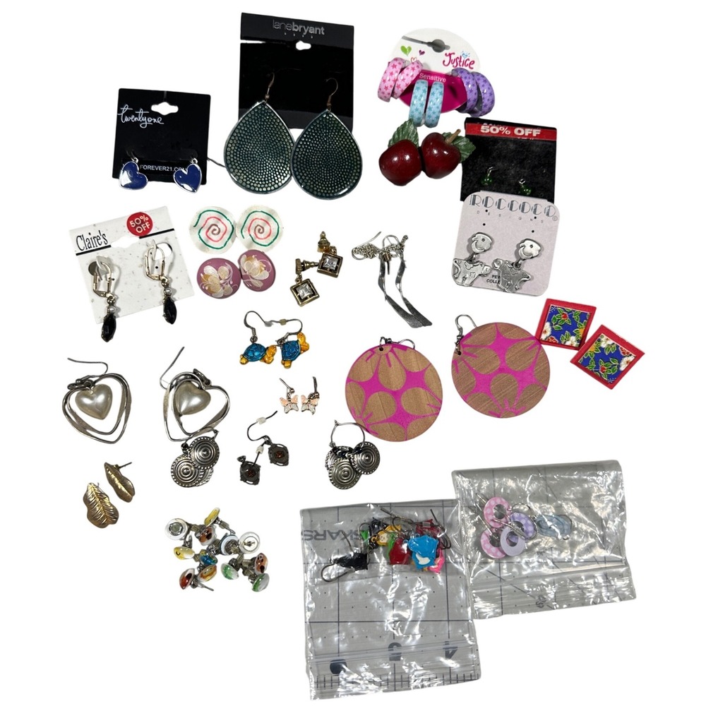 Mixed Lot Fashion Earrings Lane Bryant Forever 21 Justice Claires Animal Floral